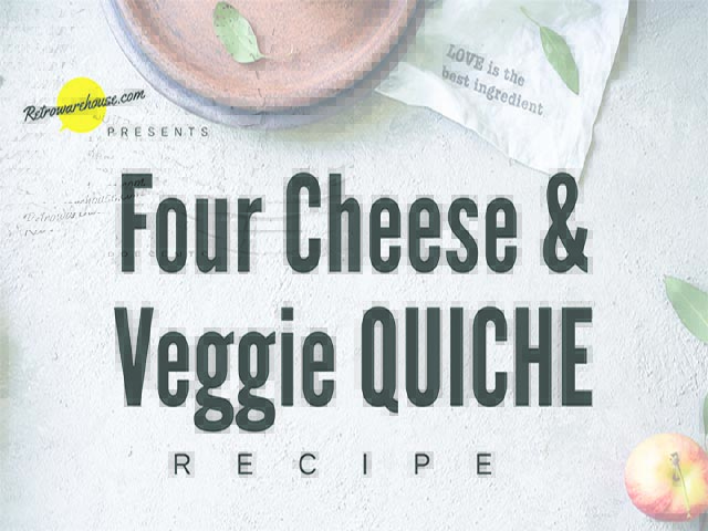 Four Cheese and Veggie Quiche